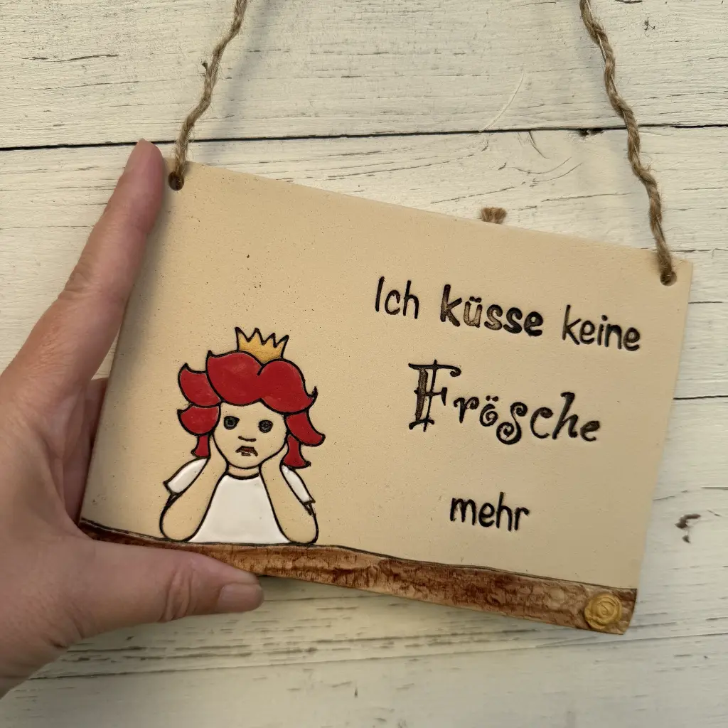 Gartenschild ich küsse keine Frösche mehr 4.webp