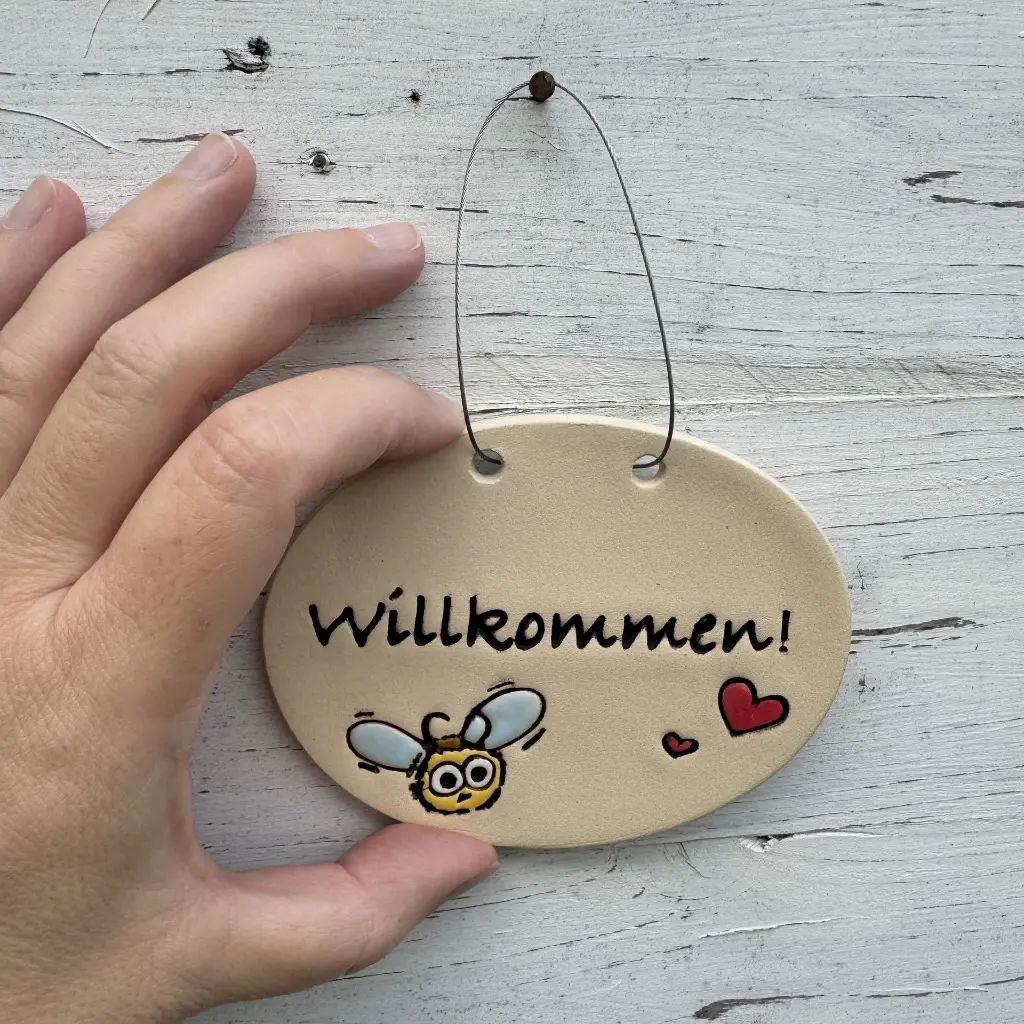 Willkommen Schild Biene 2.webp