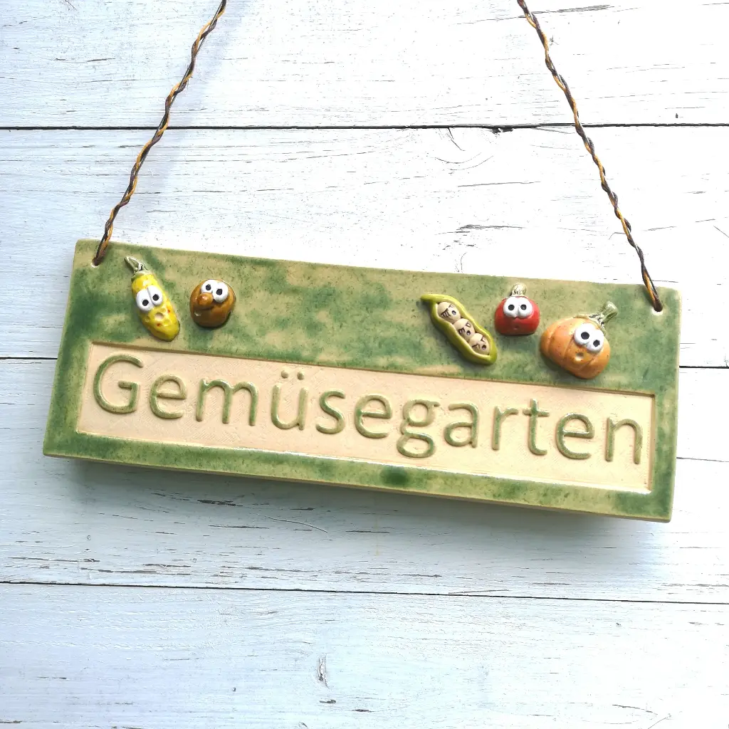 Gartenschild Gemüsegarten