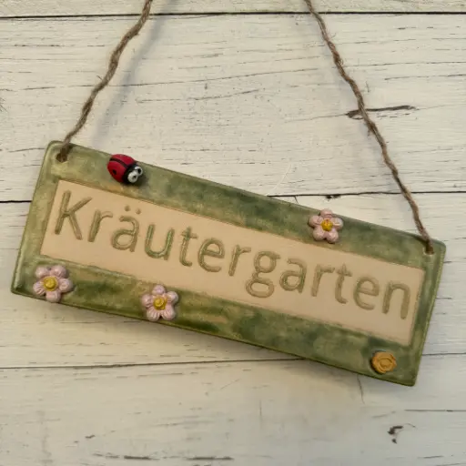 Gartenschild Kräutergarten
