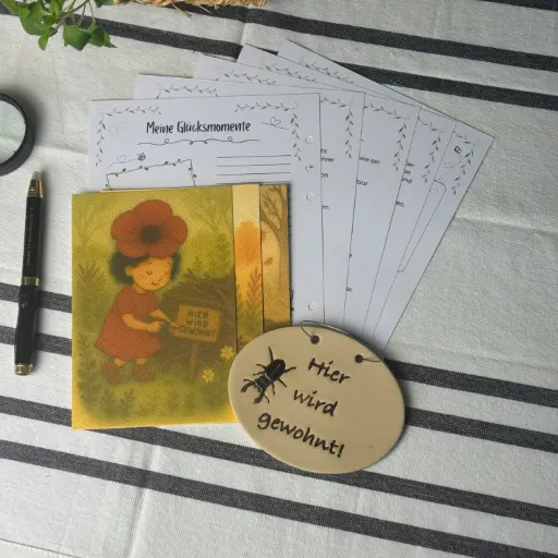 Set Benjeshecke - Geschichten und Keramikschild